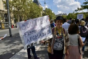 Fransa’da Afganistan Halkına Destek Gösterisi